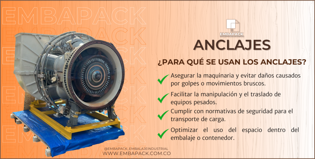 Anclajes para maquinaria pesada